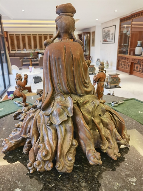 古玩雜項觀音木雕真品鑒賞圖