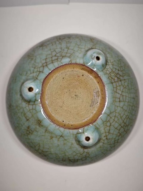 古玩陶瓷仿汝釉香爐真品鑒賞圖