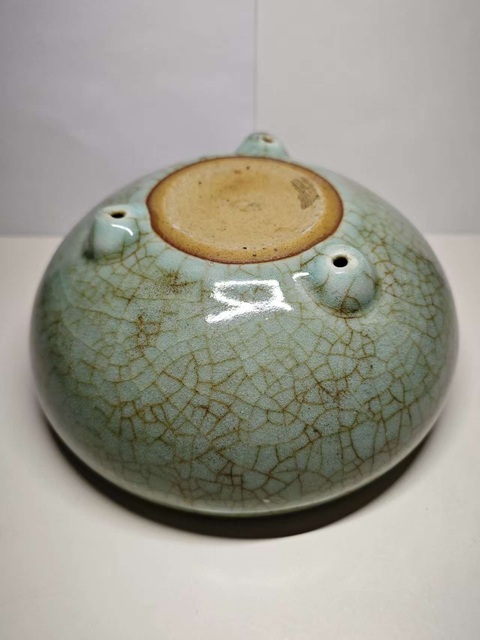 古玩陶瓷仿汝釉香爐真品鑒賞圖