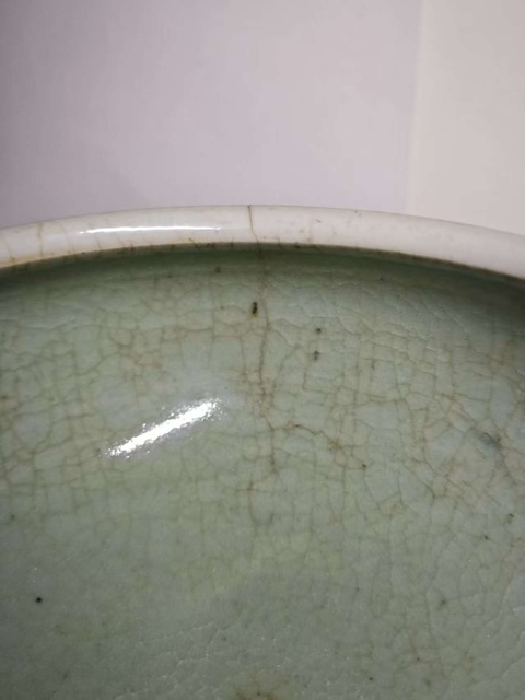 古玩陶瓷仿汝釉香爐真品鑒賞圖