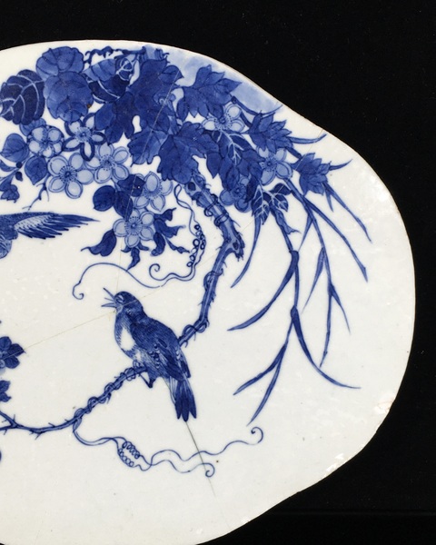 古玩陶瓷青花花鳥紋瓷板拍賣，當前價格4900元