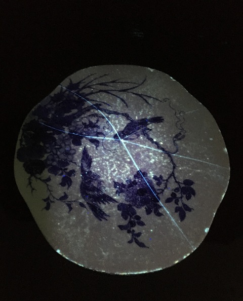 古玩陶瓷青花花鳥紋瓷板拍賣，當前價格4900元