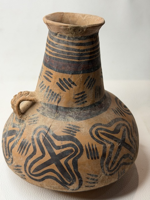 古玩陶瓷馬家窯文化·馬廠類型雙層十字紋壺真品鑒賞圖