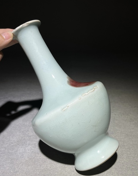 古玩陶瓷青釉釉里紅瓶拍賣，當前價格5000元