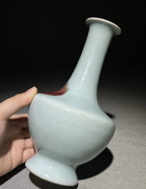 古玩陶瓷青釉釉里紅瓶拍賣，當前價格5000元
