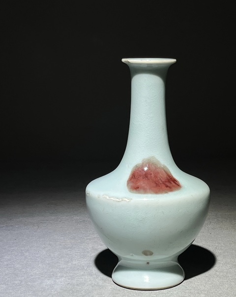 古玩陶瓷青釉釉里紅瓶拍賣，當前價格5000元