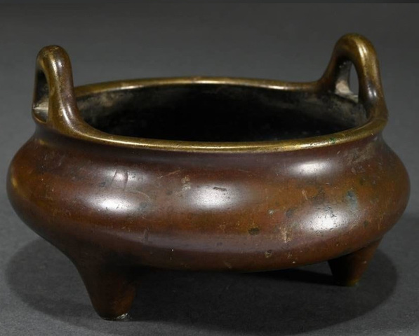 古玩銅器沖天耳宣德爐真品鑒賞圖