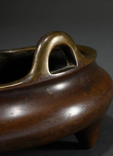 古玩銅器沖天耳宣德爐真品鑒賞圖