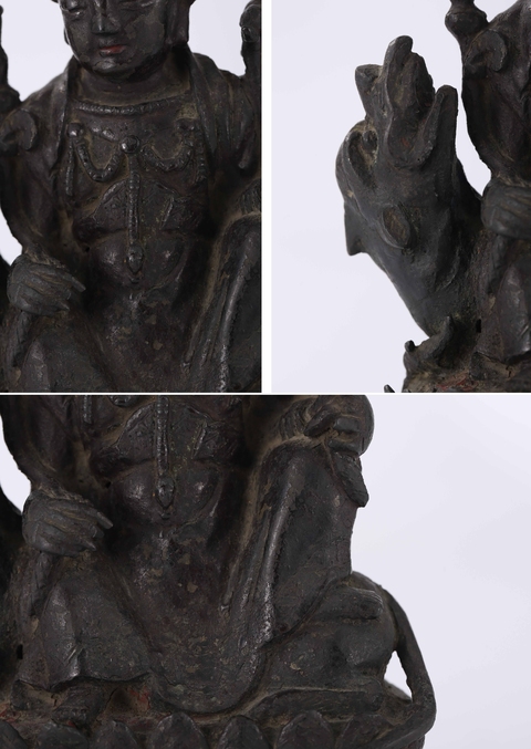 古玩銅器銅觀音造像真品鑒賞圖