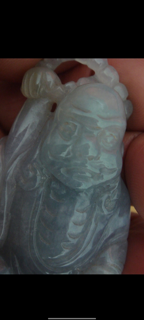 古玩玉器翡翠伏虎羅漢真品鑒賞圖