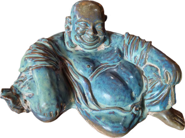 古玩陶瓷石灣窯彌勒佛坐像真品鑒賞圖