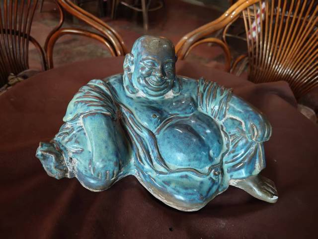古玩陶瓷石灣窯彌勒佛坐像真品鑒賞圖