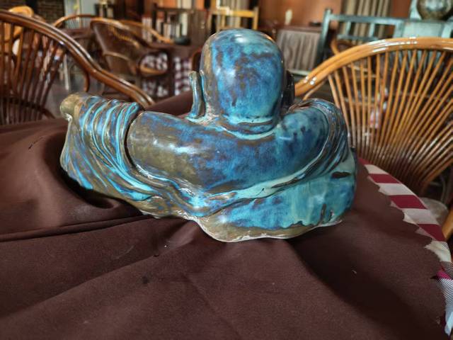 古玩陶瓷石灣窯彌勒佛坐像真品鑒賞圖