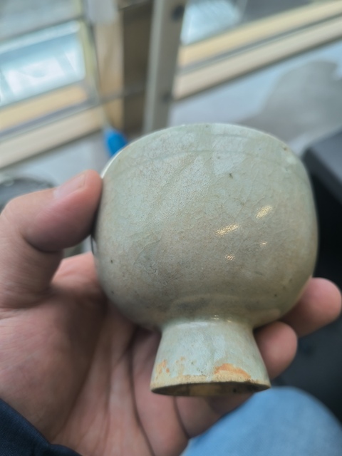 古玩陶瓷青白釉杯碟真品鑒賞圖