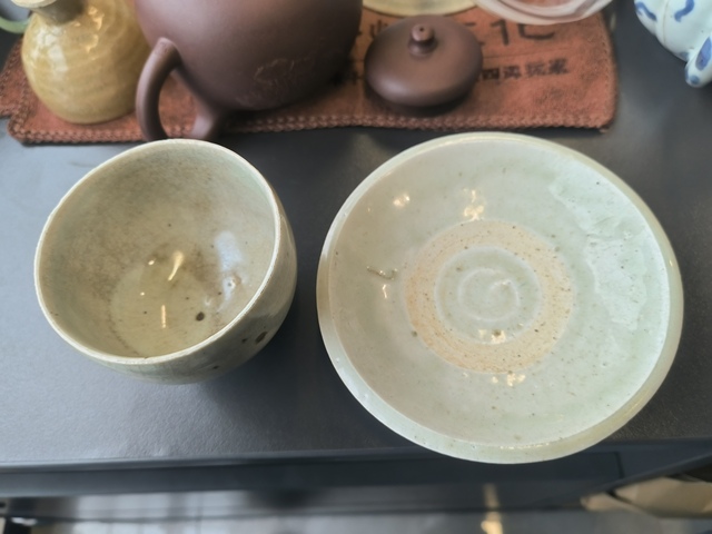 古玩陶瓷青白釉杯碟真品鑒賞圖