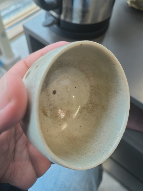 古玩陶瓷青白釉杯碟真品鑒賞圖