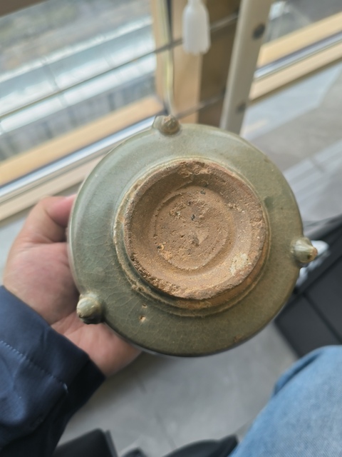 古玩陶瓷龍泉青瓷吊腳爐真品鑒賞圖