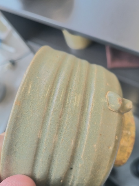 古玩陶瓷龍泉青瓷吊腳爐真品鑒賞圖