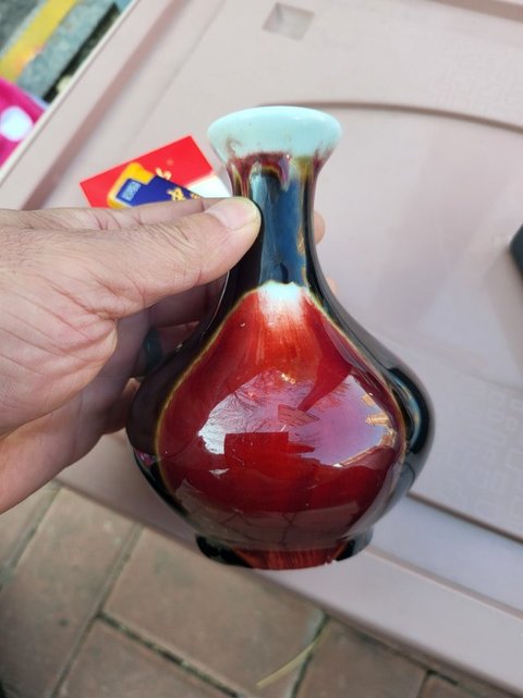 古玩陶瓷三陽開泰瓶真品鑒賞圖