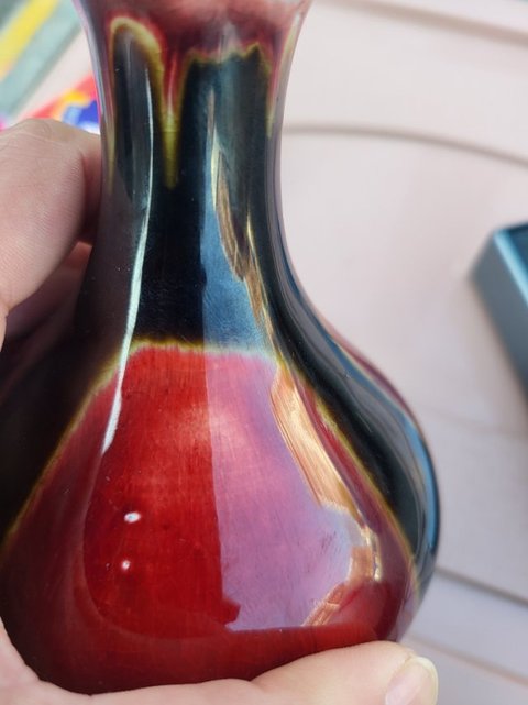 古玩陶瓷三陽開泰瓶真品鑒賞圖