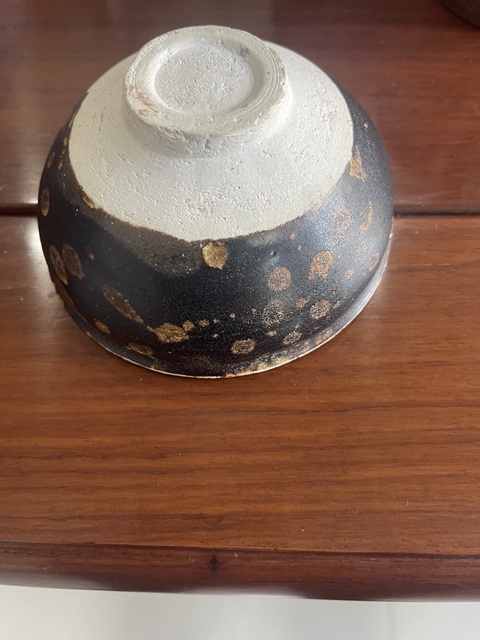 古玩陶瓷吉州窯窯變斑紋茶盞真品鑒賞圖