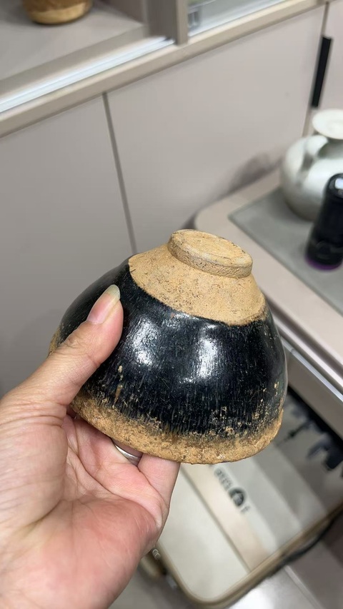 古玩陶瓷建窯兔毫束口盞真品鑒賞圖