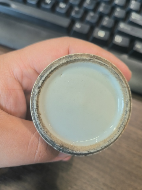 古玩陶瓷白釉水盂真品鑒賞圖