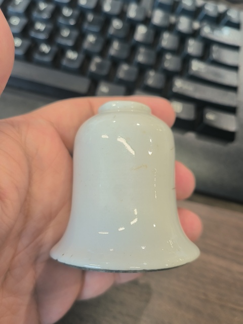 古玩陶瓷白釉水盂真品鑒賞圖