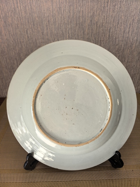 古玩陶瓷花鳥紋粉彩盤真品鑒賞圖