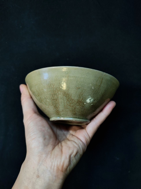 古玩陶瓷越窯青瓷玉環底茶盞真品鑒賞圖