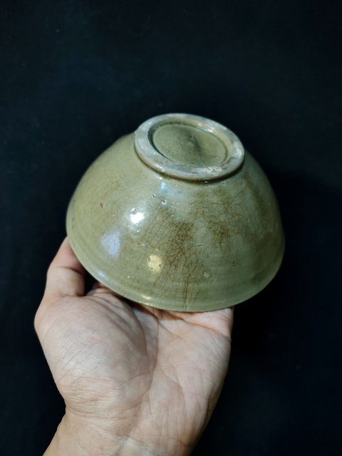 古玩陶瓷越窯青瓷玉環底茶盞真品鑒賞圖