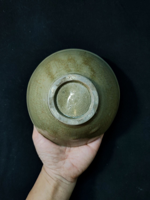 古玩陶瓷越窯青瓷玉環底茶盞真品鑒賞圖