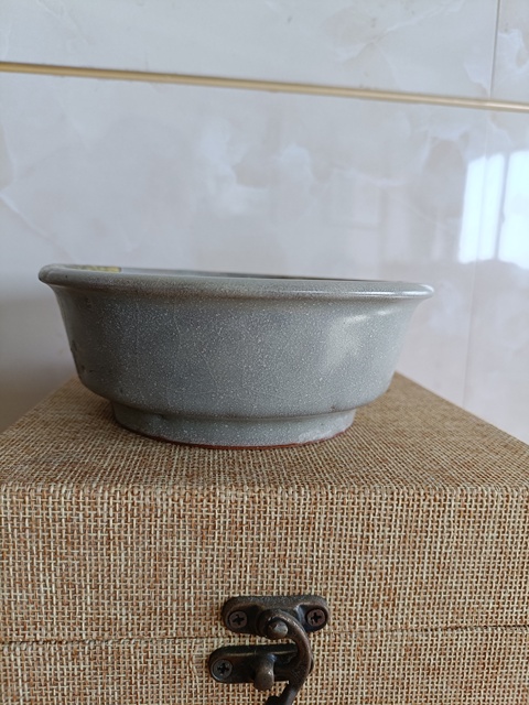 古玩陶瓷館藏級南宋龍泉官窯天青釉直壁洗拍賣，當前價格5980元