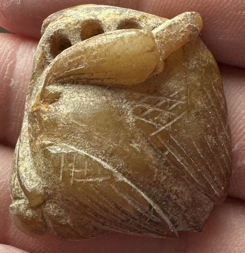 古玩玉器仿古做舊玉鵝型件真品鑒賞圖