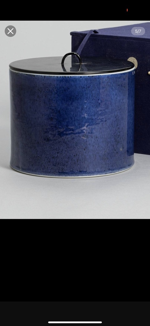 古玩陶瓷康熙灑藍(lán)釉筆海真品鑒賞圖