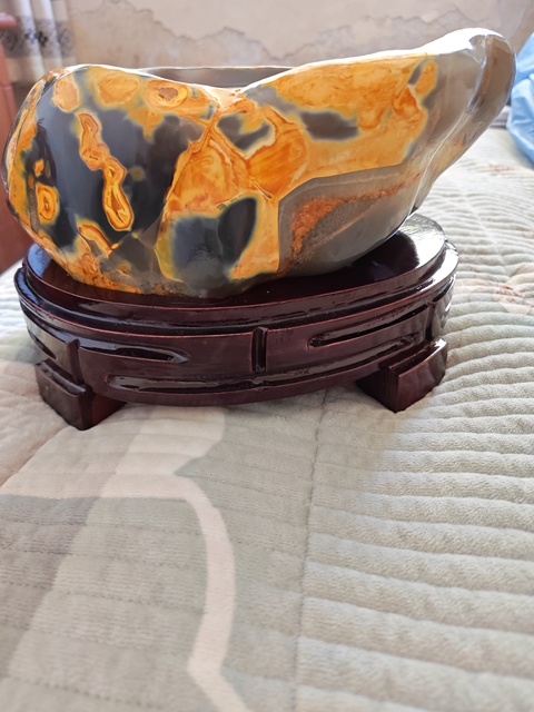 古玩雜項瑪瑙洗子真品鑒賞圖