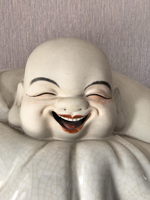 古玩陶瓷彌勒佛塑像真品鑒賞圖