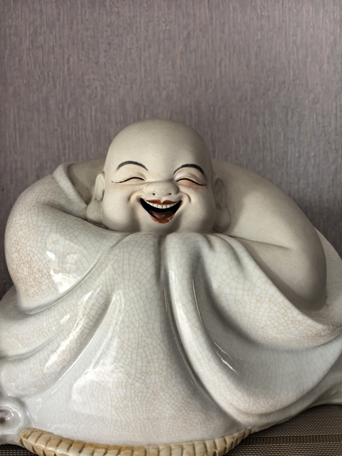 古玩陶瓷彌勒佛塑像真品鑒賞圖