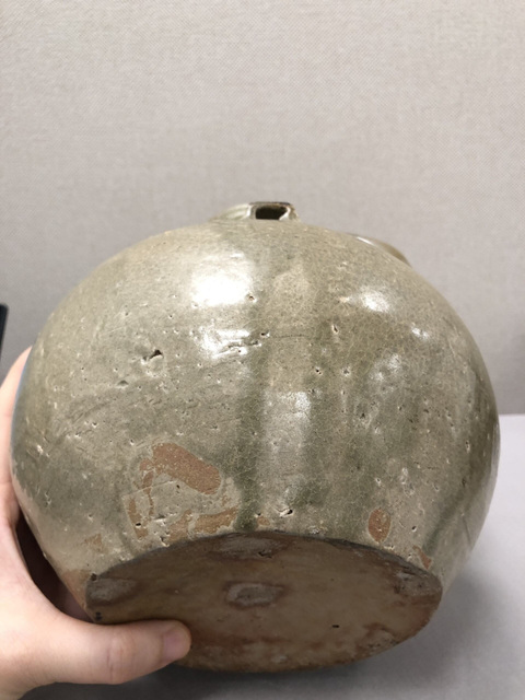 古玩陶瓷東晉早期青釉雞首壺真品鑒賞圖