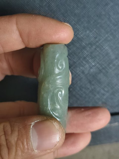 古玩玉器和田玉雕“螭龍紋勒”真品鑒賞圖