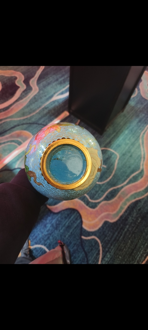 古玩陶瓷銅胎掐絲琺瑯葫蘆瓶真品鑒賞圖