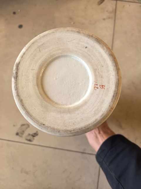 古玩陶瓷粉彩人物故事帽筒真品鑒賞圖