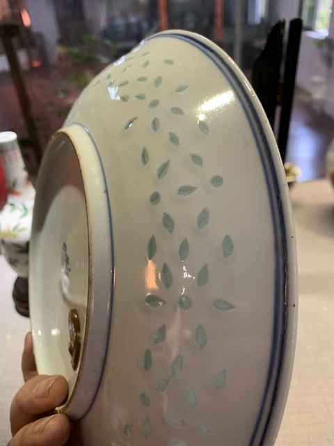 古玩陶瓷民國 青花玲瓏龍紋杯真品鑒賞圖