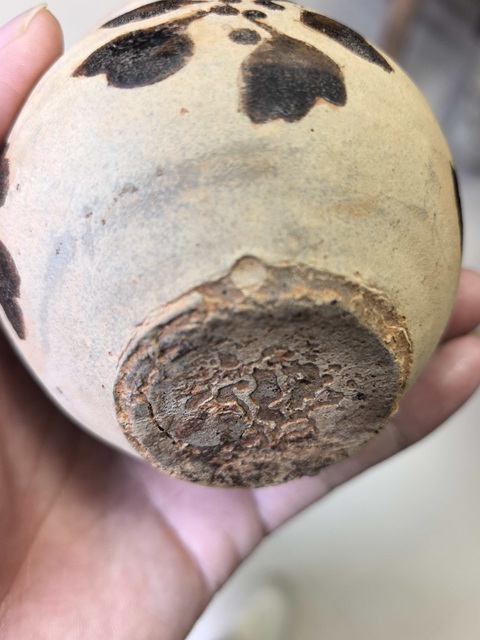 古玩陶瓷吉州窯彩繪小缽真品鑒賞圖