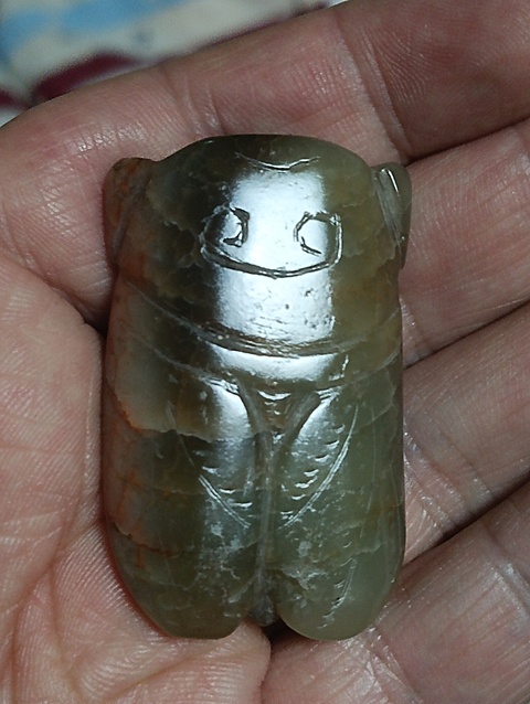 古玩玉器玉蟬真品鑒賞圖