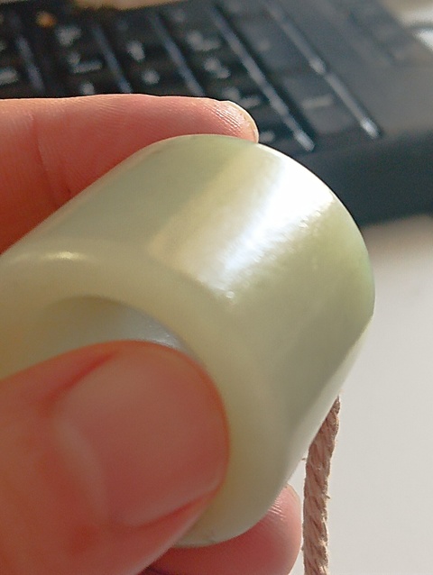 古玩玉器和田玉雕“素紋扳指”真品鑒賞圖