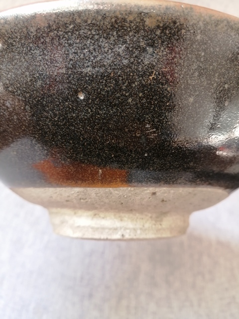 古玩陶瓷元代山西窯口黑釉紅斑澀圈盤真品鑒賞圖