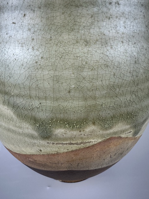 古玩陶瓷青釉盤口瓶真品鑒賞圖