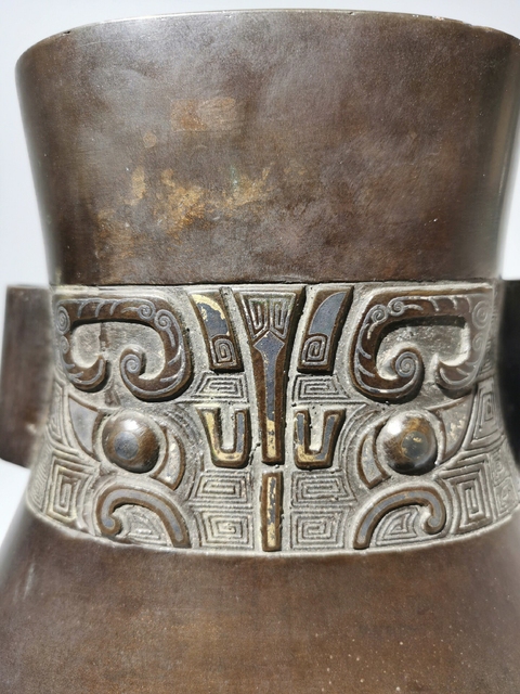 古玩銅器銅瓶真品鑒賞圖