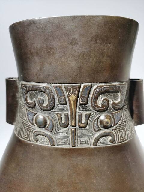 古玩銅器銅瓶真品鑒賞圖